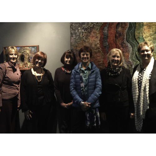 Elaine Barnard, Dana Biddle, Jenny Hearn, Sheila Walwyn, Elbe Coetzee (Gallery Owner) and Helga Beaumont