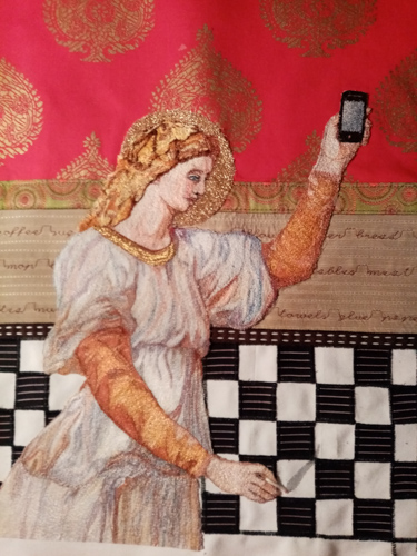 Domestic Goddess taking a smoke break and a selfie